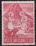 Vatican City State 1965 Religión 10 Liras Rojo Scott 420